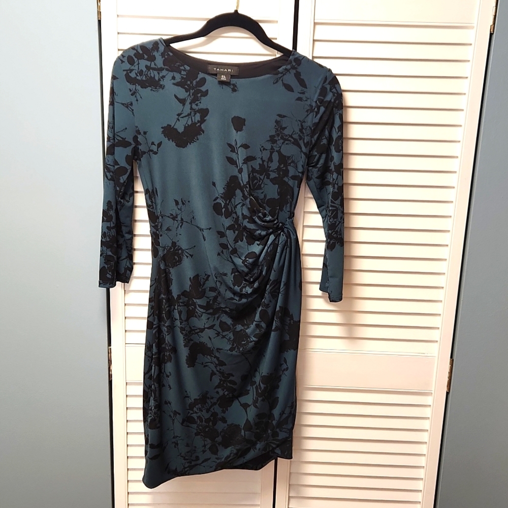 Tahari Faux Wrap Dress